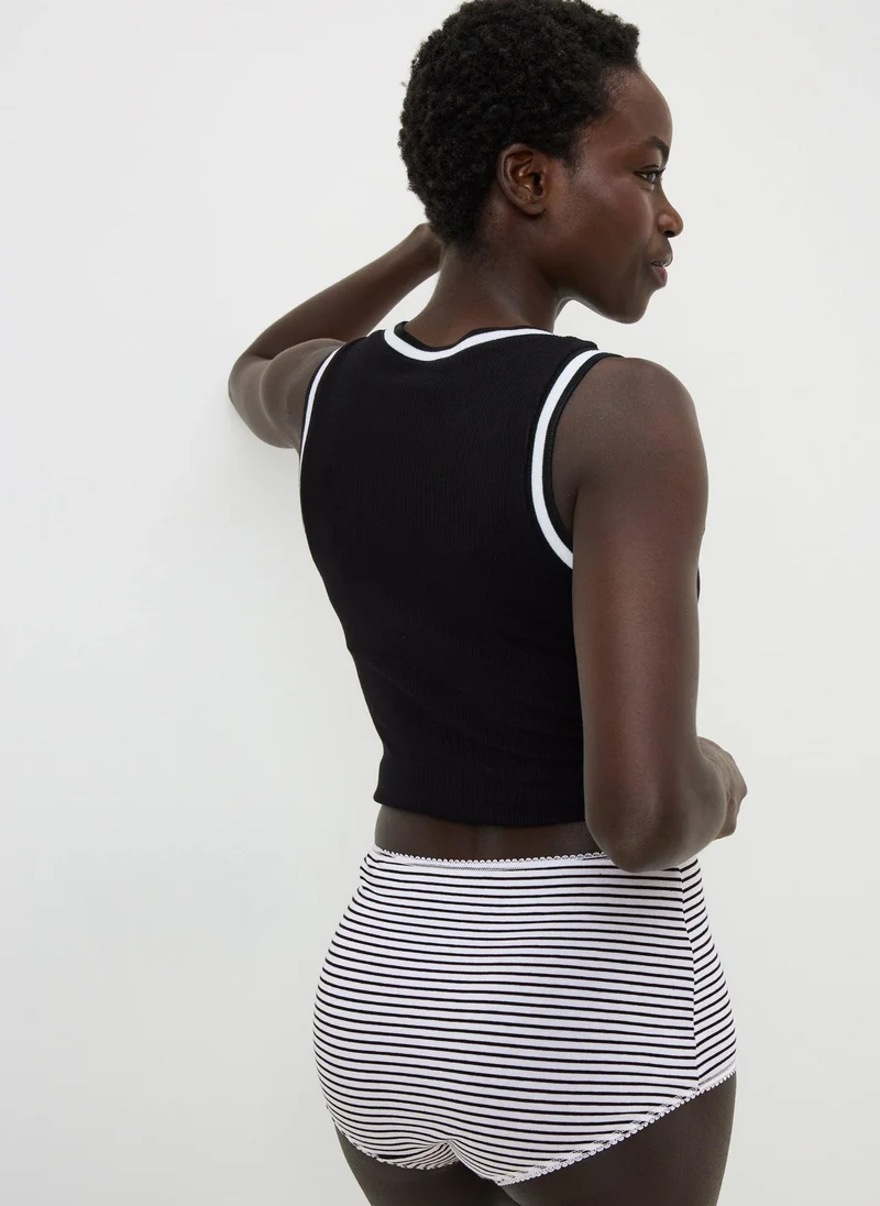 ماتلان 5 Pack Black Printed Full Knickers